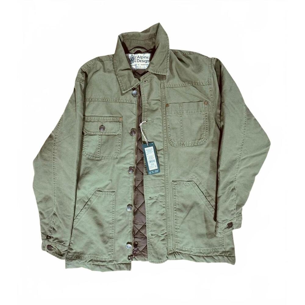 Alpine Design Olive Green Quilted Lined Jacket